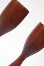 Pair of Danish Modern Teak Candlesticks - Signed - Image 10
