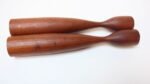 Pair of Danish Modern Teak Candlesticks - Signed - Image 5