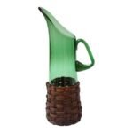 Vintage Italian Green Blown Glass Pitcher