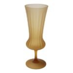 Vintage Italian Honey Amber Frosted Glass Vase