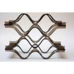 Vintage 6-Bottle Smoked Acrylic Wine Rack - Image 2