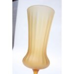 Vintage Italian Honey Amber Frosted Glass Vase - Image 2