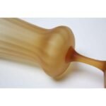 Vintage Italian Honey Amber Frosted Glass Vase - Image 7