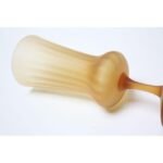 Vintage Italian Honey Amber Frosted Glass Vase - Image 8