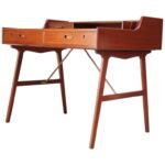 Teak and Brass 'Ladies' Desk by Arne Wahl Iversen