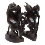 Pair of Vintage Ironwood Horse Bookends