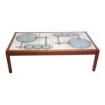 Vintage Teak and Ceramic Tile Top Coffee Table by Gangsø Møbler