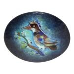 Mid Century Enamel on Copper Decorative 'Bird' Dish