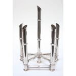 Faux-Bamboo Chrome Six-Candle Holder - Image 2