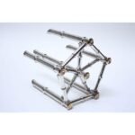 Faux-Bamboo Chrome Six-Candle Holder - Image 4