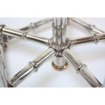 Faux-Bamboo Chrome Six-Candle Holder - Image 8
