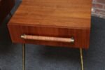 Pair of Walnut and Brass Single Drawer Nightstands by T.H. Robsjohn-Gibbings - Image 33