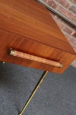 Pair of Walnut and Brass Single Drawer Nightstands by T.H. Robsjohn-Gibbings - Image 34