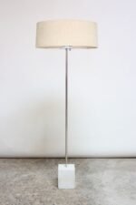Marble and Chrome Floor Lamp by Laurel - Image 2