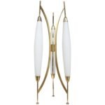 Sculptural Mid-Century American Modern Cased Glass and Brass Table/Floor Lamp