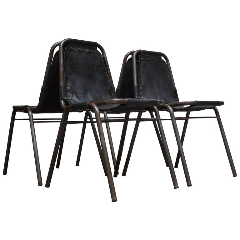Early Set of Four 'Les Arcs' Chairs by Charlotte Perriand – Jarontiques