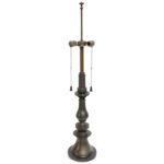 Oversized Stiffel Brass Table Lamp with Double Socket
