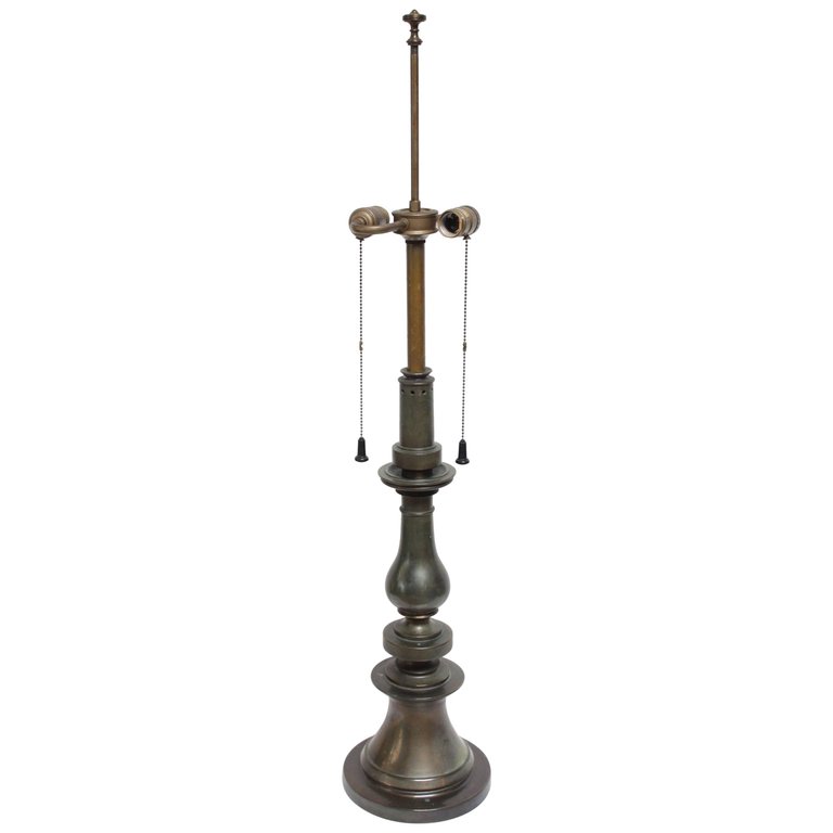 Oversized Stiffel Brass Table Lamp with Double Socket – Jarontiques