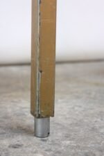 Set of Three Midcentury Industrial Leather and Painted Steel Stools - Image 14