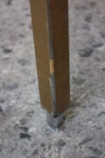 Set of Three Midcentury Industrial Leather and Painted Steel Stools - Image 19