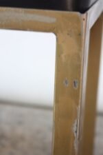 Set of Three Midcentury Industrial Leather and Painted Steel Stools - Image 17