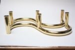 Pair of 1970s Tubular Brass Candleholders - Image 3