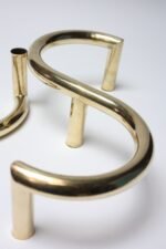 Pair of 1970s Tubular Brass Candleholders - Image 6