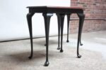 Pair of Mahogany and Ebonized Walnut Chippendale-Style Tall End Tables - Image 2