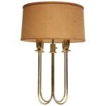 Mid-Century Modern Four-Fixture Brass Table Lamp