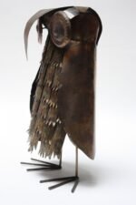 Vintage Brutalist Mixed-Metal Owl Sculpture - Image 3