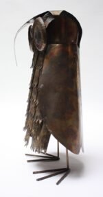 Vintage Brutalist Mixed-Metal Owl Sculpture - Image 6