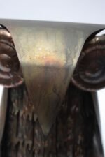 Vintage Brutalist Mixed-Metal Owl Sculpture - Image 9