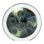 Vintage Robert Eickholt Art Glass Floral Paperweight