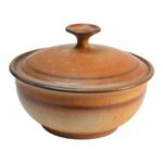 Vintage Art Pottery Earthenware Lidded Bowl