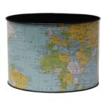 1958 Litho Tin World Map Desk Organizer