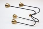 Swedish Modern Metal and Brass Candelabra by Gunnar Ander - Image 2