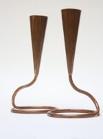 Pair of Danish Modern Copper Candleholders - Image 3