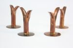 Set of Four Diminutive Copper Ystad Candleholders - Image 5