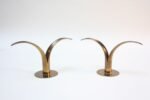 Set of Ten Swedish 'Liljan' Brass Candleholders by Ystad - Image 21