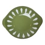 Green Lotus Enamel 'Scampi' Dish by Arne Clausen for Cathrineholm