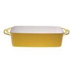 Vintage Dansk Kobenstyle Enamel Loaf Pan in Yellow