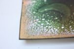 Vintage Green and Gold Enamel on Copper Rectangular Dish - Image 7