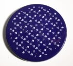Set of Four Scandinavian Modern Indigo Enamel Trivets / Plates - Image 6