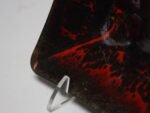 Modernist Red and Black Enamel on Copper Square Dish by Frank Lee - Image 3