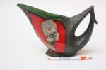 Mid Century Italian Modern San Marino Fat Lava Ceramic and Enamel Pitcher - Image 2