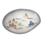 Sascha Brastoff Ceramic 'Rooftops' Footed-Dish