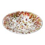 Mid-Century Modern Multicolor 'Confetti' Enamel on Copper Dish