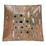 Eve Rabinowe Enamel on Copper Square Dish