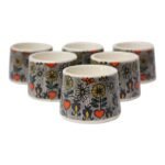 Set of Six West German Porcelain Egg Cups / Salt Cellars by Goebel