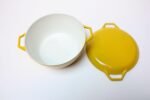 Danish Modern Mustard Yellow Enamel Cast Iron Casserole by Michael Lax for Copco - Image 2